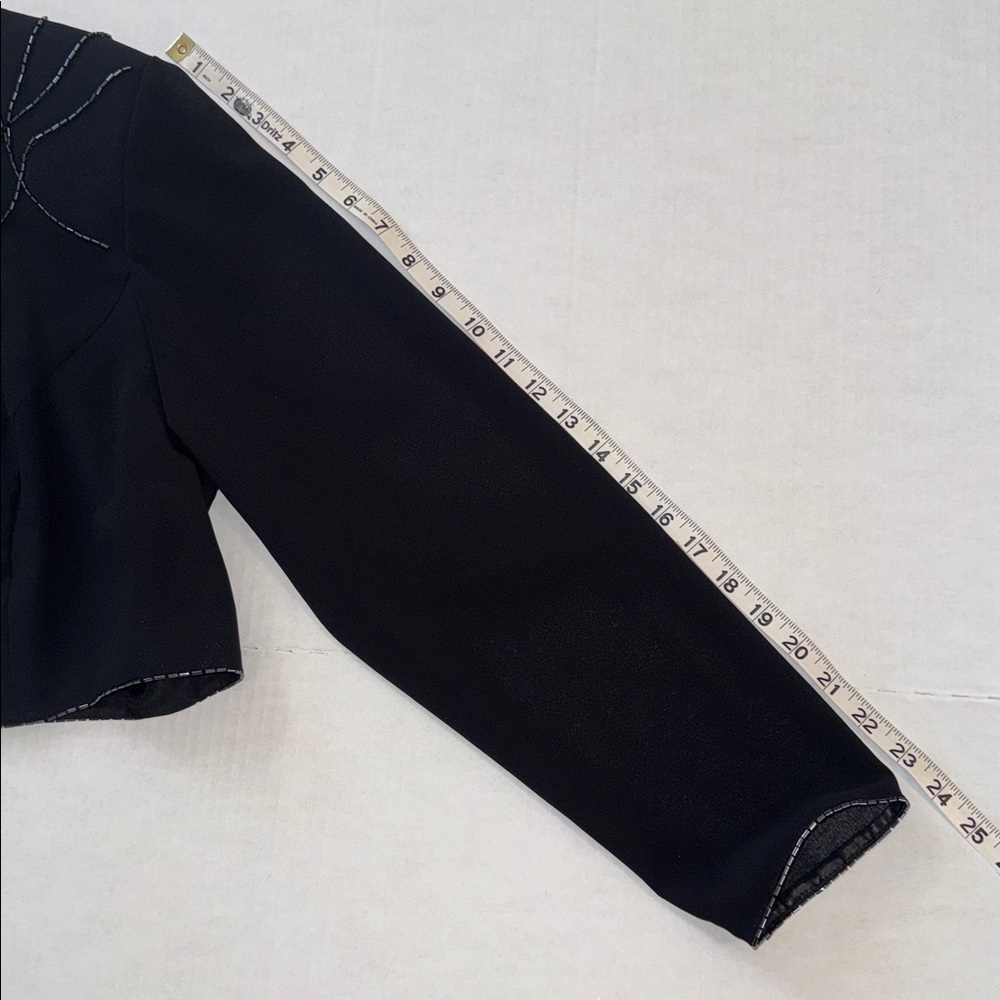 Vintage Beaded Black Cropped Jacket - Picture 12 of 16